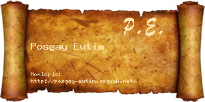 Posgay Eutim névjegykártya
